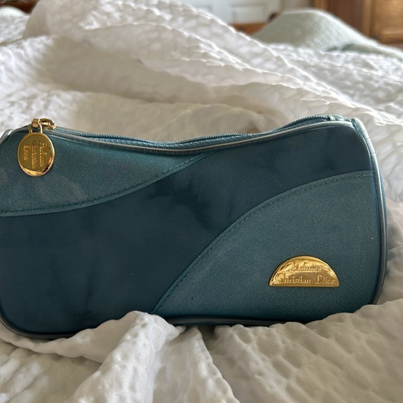 Christian Dior Parfums make up bag in canvas and plastic coated denim - Picture 4 of 8